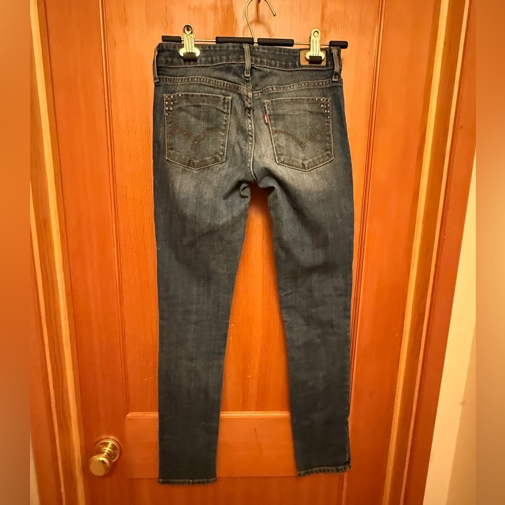 Levi's Blue Skinny 531 Jeans with Studded Pocket - Picture 4 of 7